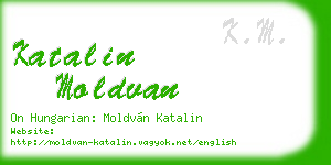 katalin moldvan business card